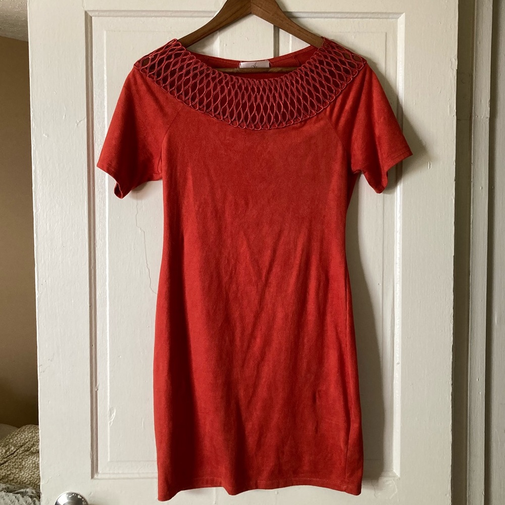 Burnt Orange Mini Dress